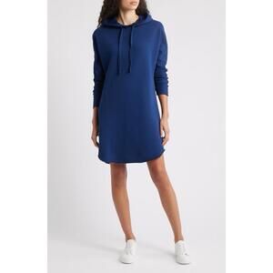 New Frank & Eileen Mini James Hoodie Dress In Tide Size L $318